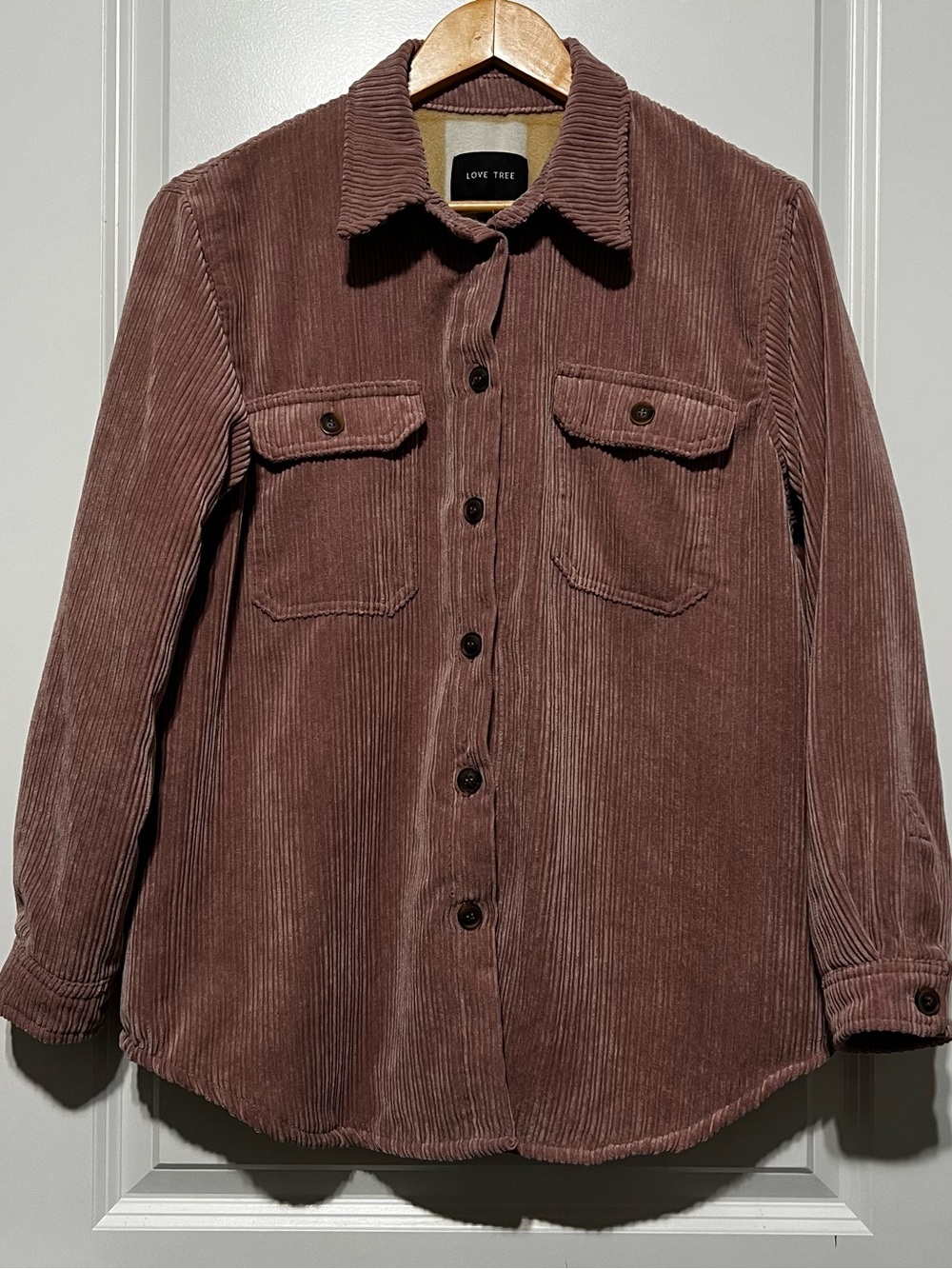 Love Tree Women’s Heavyweight Shacket in Dusty Rose